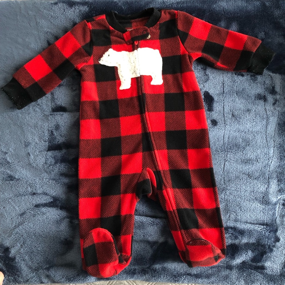 3 fleece rompers 0-3
